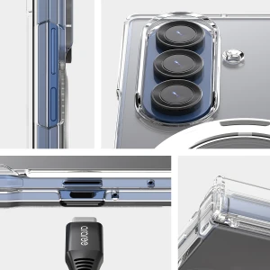 Araree Nukin 360 Magsafe Stand Case With Hinge Protection For Samsung Galaxy Z Fold 7 - Clear