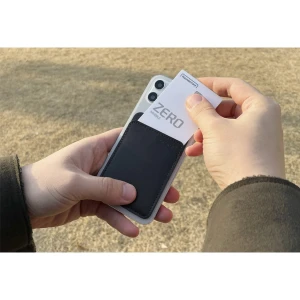 Araree Stick Pocket Genuine Leather Universal Card Holder - Black