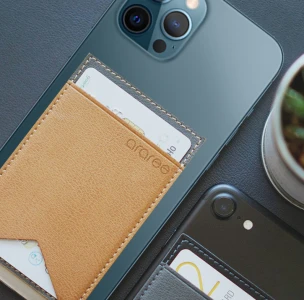Araree Stick Pocket Lite Synthetic Leather Universal Card Holder For Mobile - Saddle Brown