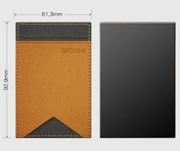 Araree Stick Pocket Lite Synthetic Leather Universal Card Holder For Mobile - Saddle Brown
