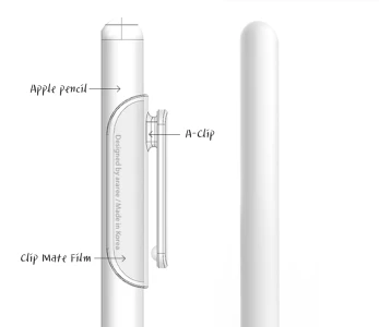 Araree A-CliP For Apple Pencil 2 Pcs Set - Clear And White