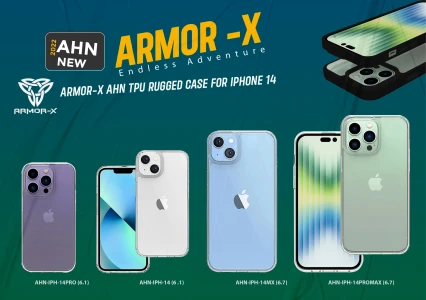 Armor-X Ahn Shockproof Protective Case For iPhone 14 Plus - - Clear-4897047442926