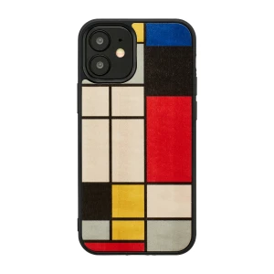 Man & Wood Case For iPhone 12 / 12 Pro - Mondrian Wood