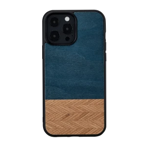 Inmok Man & Wood Series Cover For iPhone 13 Pro (6.1) - Denim