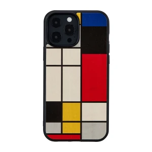 Inmok Man & Wood Series Cover For iPhone 13 Pro (6.1) - Mondrain Wood