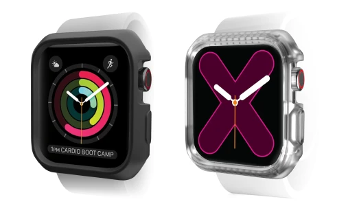 Itskins Spectrum Metal Antimicrobial 2M Anti Shock Protection Case For Apple Watch  40/41 Mm - Black + Clear 2 Pcs-4894465655822