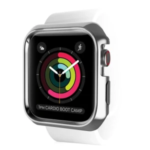 Itskins Spectrum Metal 2M Anti Shock Protection Cover For Apple Watch 44 / 45Mm - Silver + Clear 2Pcs-4894465094904