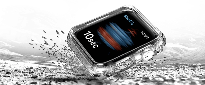 Itskins Spectrum Clear Combo Watch Belt And Bumper Case Set For Apple Watch 44 / 45Mm- Transparent-4894465698621
