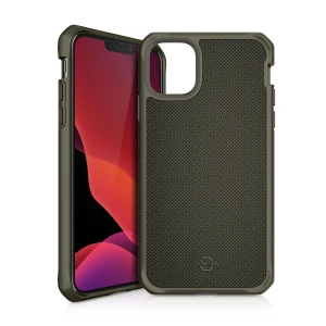 Itskins Hybrid Ballistic - Magnet Mount Case For iPhone 12 & 12 Pro -Kaki-4894465155179