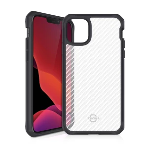 Itskins Hybrid Tek - Antimicrobial Case For iPhone 12 Pro Max -Black And Transparent-4894465012243