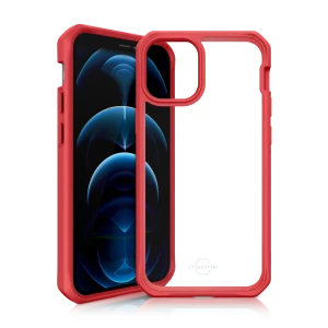 Itskins Feroniabio Pure Case For iPhone 12 Pro Max 2M Anti Shock - Red And Transparent-4894465988166
