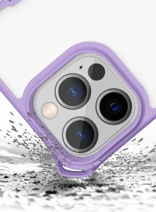 Itskins Hybrid Sling Series Cover For iPhone 13 Pro Max (6.7) - Light Purple And Transparent-4894465153489