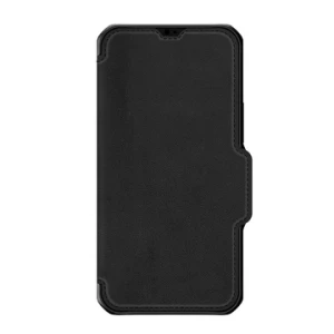 Itskins Hybrid Folio Series Cover For iPhone 13 Pro Max (6.7) - Black With Real Leather-4894465660314