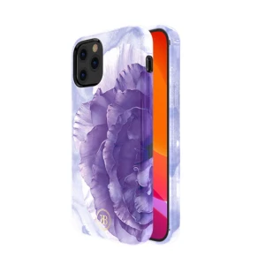 Kingxbar Peony Flower Case For iPhone 12 & 12 Pro - Purple