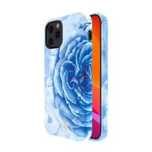 Kingxbar Peony Flower Case For iPhone 12 Pro Max - Blue