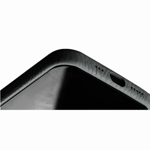 Melkco Origin Paris Series Clemence Leather Regal Snap Cover Case For Apple iPhone 12 / 12 Pro - Black