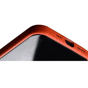 Melkco Origin Paris Series Clemence Leather Regal Snap Cover Case For Apple iPhone 12 Pro Max - Orange