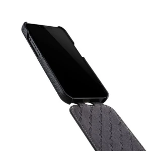 Melkco - Jacka Series Lai Chee Pattern Premium Leather Case For iPhone 13 Pro - Black