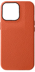 Melkco-Origin Paris Series Clemence Leather Regal Cover Case For iPhone 13 Pro - Orange