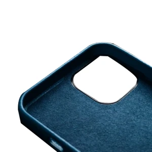 Melkco-Origin Paris Series Clemence Leather Regal Cover Case For iPhone 13 Pro Max - Lake Blue