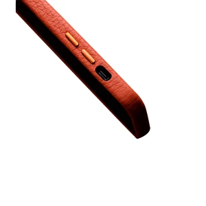 Melkco-Origin Paris Series Clemence Leather Regal Cover Case For iPhone 13 Pro Max - Orange