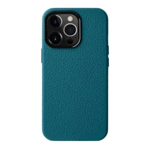Melkco-Origin Paris Magsafe Clemence Leather Regal Cover Case For Iphone 15 Pro - Blue