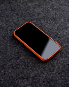 Melkco Origin Paris Magsafe Clemence Leather Regal Cover Case for iPhone 16 Pro Max - Orange
